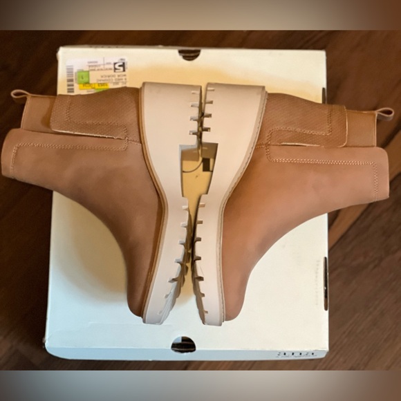 a.n.a Womens Dorick Block Heel Booties in Cognac Sz 6 - Picture 6 of 8